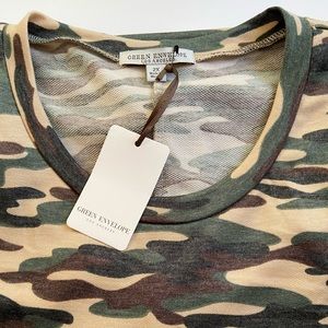 Green Envelope Plus Size Long Sleeve Camo